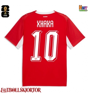 Schweiz Granit Xhaka #10 Hemmatröja VM 2026 Kortärmad